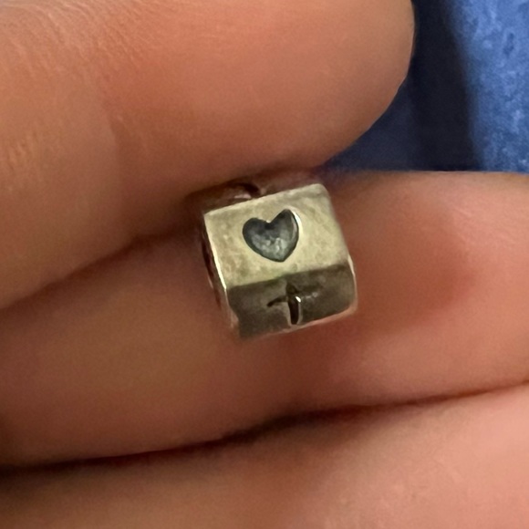 Retired Pandora Faith Hope Love Heart Anchor Cross Bead Charm Sterling Silver - Picture 3 of 5